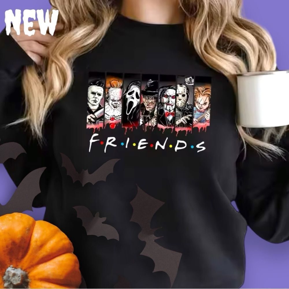 New Friends Horror Halloween Sweater pull over Crew